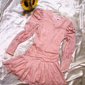 Bardot Krina Pleated Mini Dress in Baby Pink